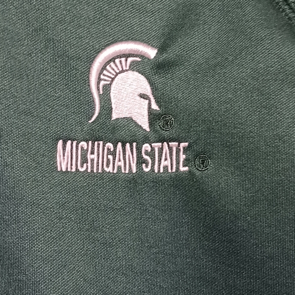 Michigan State Spartans Colosseum Hooded Half Zip Pullover Jacket - Picture 5 of 6